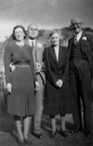 Rene and Tom on Wedding Day with  May and Bertram John Hillsdon